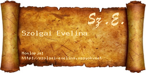 Szolgai Evelina névjegykártya